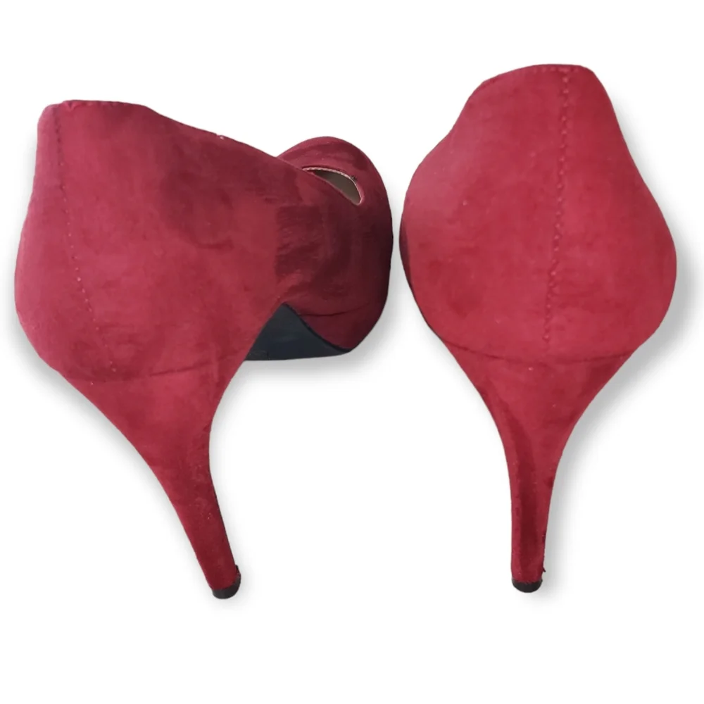 Chinese Laundry Platform Pump Wow Microsuede Red Women's 7.5M